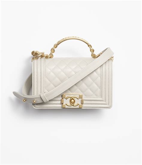 chanel white purses - Chanel 25 medium handbag, Grained calfskin & gold.